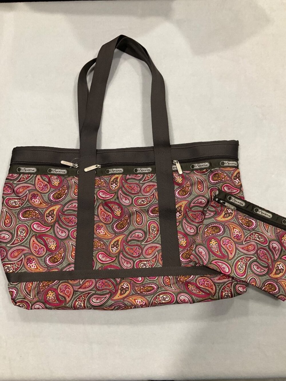 LeSportSac Paisley Travel Tote Shopper Shoulder Bag 22x14 Large